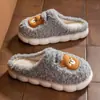 Novas Pantufas de Algodão Desenho Animado para Homens e Mulheres, Uso Doméstico, Pantufas de Pelúcia para Casal Outono e Inverno, Pantufas de Algodão de Inverno Atacado