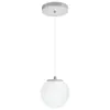 Candelabro Esférico de Vidrio Blanco Leche de una Sola Cabeza, Moderno y Casual, Lámpara para Sala de Estar, Dormitorio, Isla de Cocina, Restaurante, Bar, Lámpara para Bodas