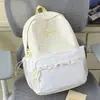 Mochila Delicada Rosa Pêssego com Bolinhas e Renda, Mochila Fofa de Alto Valor para Passeios de Férias de Alunos do Ensino Fundamental