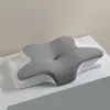 Almohada de espuma viscoelástica con soporte para el cuello en forma de mariposa, almohada con forma de cuerno, almohada para la columna cervical, núcleo de almohada de espuma viscoelástica de rebote lento nuevo