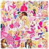 50 Adesivos Princesa Barbie Celular Copo de Água Decoração Adesivos Caderno Manual Recompensa Adesivo À Prova D'Água