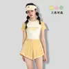 Traje de Baño para Niña de una Pieza Moda Juvenil Cubriendo la Piel y Aspecto Adelgazante Estudiante de Secundaria Vacaciones Piscina Parque Acuático Traje de Baño