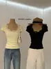 Wgwe10095 Ropa de Mujer Guangzhou Shisanxing 2026 Verano Nuevo Cuello Redondo Ajuste Delgado Manga Corta Camiseta Top Delgado