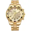 Nuevo Reloj para Hombre de Acero con Esfera Grande Transfronterizo Comercio Exterior Tres Ojos Atmosférico Nuevo Desarrollo Aleación de Acero Hombres Stock Disponible