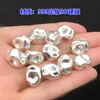 Plata Pura S999 Patrón de Martillo Asimétrico Retro Cuentas Separadas Cuentas de Cubo Juguete de Cristal Cuerda de Mano Trenzada Collar Accesorios DIY