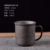 Taza de té morada de arena de cinnabrio al por mayor, grande y pequeña, taza de té Pu'er Kung Fu, taza de té pequeña de cerámica de cinnabrio, taza de boca recta con esmalte blanco