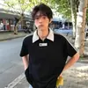 Marca de moda verano nuevo camiseta POLO de manga corta peso pesado 260g para hombre estilo americano suelta casual cuello de solapa camiseta para hombre ropa de moda