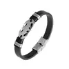 Pulseira de Âncora com Corda Preta Popular Europeia e Americana Transfronteiriça Acessório Masculino Moderno Pulseira Design de Nicho Joia Versátil para o Dia a Dia em Estoque