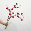 Rama de fruto de caqui Xiao Ye de simulación que contiene Yang flor artificial decoración del hogar fruta artificial floristería de Año Nuevo arreglo floral