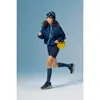 Rumen Chaqueta de Montaña al Aire Libre con Cuello Alto Bloque de Color Cierre Cremallera Protección Solar Ropa para Hombres Mujeres Holgada Repelente al Agua Chaqueta Deportiva Abrigo de Moda