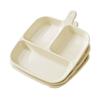 Plato para Servir Acrílico Engrosado Transfronterizo, Plato Doméstico de Tres Compartimentos para Hot Pot Cuantitativo Individual Autoservicio para Guarniciones