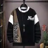 Sudaderas con Estampado de Letras para Niños en Primavera, Camisas Base Sueltas Casuales de Manga Larga para Adolescentes, Sudaderas Redondas Estilo Hong Kong para Niños Grandes