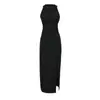 Estilo Pura Pasión Diseño Sexy Cintura Fruncida Cuello Halter Con Cordones Color Sólido Camisola Verano Delgado Top de Chica Atrevida