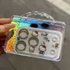 Diseño Lindo de Dibujos Animados con Acabado Negro Brillante Adecuado para Película Protectora de Lente de Cámara de Teléfono Apple 17P/17Pm/18P/18Pm, Película Creativa Nueva