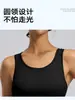 Ropa de Yoga Pilates Top Anti-exposición Cuello Redondo Ajustado Mujer Secado Rápido Espalda Bonita Chaleco de Yoga Fitness Dropshipping