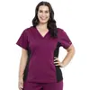 Personal Médico Europeo y Americano Lavable Superior Secado Rápido Elástico Absorbe la Humedad Manga Corta Logo Personalizado Transfronterizo Bloque de Color Top Individual