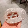 Nuevo Pinza para el Cabello de Lujo con Forma de Concha para la Parte Posterior de la Cabeza, Pinza Curva Grande de Acetato con Abalón para Cabello Grueso