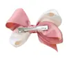 Pinza para el pelo de niño de venta caliente transfronteriza, flor de burbuja bicolor, lazo, pinza de pico de pato, moda, nuevos accesorios para el pelo de venta caliente, hecho a mano