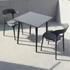 Mesa de balcón exterior, mesa redonda pequeña de acero al carbono anti-sol y a prueba de lluvia para patio exterior, patio y tienda de té de leche