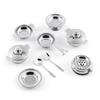 Amazon exportación dedicada mini utensilios de cocina acero inoxidable modelo de juguete para niños simulación utensilios de cocina Casa de juegos para niños