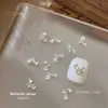 Mariposa Zircón Montón Diamante Arte de Uñas Joyería Producto Terminado Blanco Flor de Cinco Pétalos Brillante Pajarita Diamante para Uñas Accesorios Portátiles Venta al por Mayor