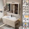 Lavabo Cerámico Todo en Uno de Lujo Ligero con Esquinas Redondeadas Combinación de Mueble de Baño Lavabo Lavabo Lavabo Mueble de Lavado