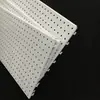 Panel trasero perforado para estantería de supermercado con ganchos dentados para colgar, se puede equipar con ganchos y barras horizontales, de una o dos caras
