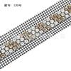Fábrica Vende Malla de Pedrería de 3 Filas Cadena de Joyería de Pedrería Diagonal Accesorios para Ropa Accesorios para Bolsos de Zapatos Accesorios para Pasadores DIY