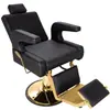 Sillón de barbero retro transfronterizo, estilo masculino, para salones de peluquería y barberías, altura ajustable, reclinable y adecuado para cortes de pelo y afeitado; al por mayor
