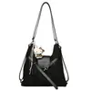 Bolso de Viaje de Gran Capacidad de Moda Otoño/Invierno Mochila de Gamuza de Tres Vías 2026 Nuevo Bolso de Hombro Único Cruzado Retro de Moda