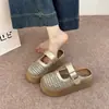Meias Sapatilha Super na Moda para Combinar com Saias, Roupa Feminina de Verão para Exterior, Novas Mules Preguiçosas Slip-On de Solado Grosso 2026, Novas Sandálias Estilo Chinês