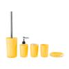 Juego de baño de plástico de cinco piezas fabricantes mayoreo juego de baño para lavar de cinco piezas baño hogar vaso para enjuague bucal cepillo cinco piezas