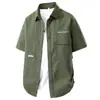 Camisa Retro Estilo Hong Kong para Niños Verano Estudiante Manga Corta Holgada Casual Atractivo Ropa de Trabajo Chaqueta Delgada Manga Corta