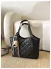 Bolsa tote de grande capacidade com padrão xadrez de losangos, da moda, para mulheres, nova, versátil, casual, retrô, bolsa de ombro única, bolsa de axila