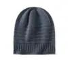 Cachemira 2026 Otoño/Invierno Nuevo Unisex Color Sólido Engrosado Cálido Moda Borde Enrollado Tejido Sombrero Casual