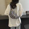 Bolso bandolera informal de estilo coreano para mujer, bandolera de lona a cuadros, estilo Ruiying, para el pecho, combina con todo, otoño 2024