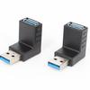 Adaptador USB Macho a Hembra de Codo Superior USB 3.0 Macho a Hembra Codo Lateral de 90 Grados Extensión Enchufe de Conversión de Ángulo Recto