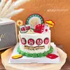 Decoración de Pastel Estilo Retro Hong Kong 2025, Pedidos para Traer Riqueza y Bendiciones de Todas las Direcciones, Paquete de Materiales, Adornos y Accesorios para Insertar