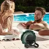 Pendurável, Bateria de Longa Duração, Ventilador de Mesa para Acampamento ao Ar Livre, Forte Potência de Vento, Iluminação Portátil, Ventilador Elétrico de Acampamento