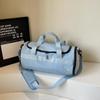 Bolsa de Fitness de Moda Estilo Coreano con Forma de Cubo para Mujeres, Bolsa Deportiva de Yoga con Separación Húmeda y Seca para Hombres, Bolsa de Equipaje de Viaje de Gran Capacidad