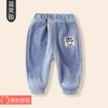 Pantalones exteriores de otoño e invierno para bebé con forro polar, pantalones gruesos y cálidos para bebé niño y niña, pantalones casuales con tobillo ajustado