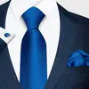 2026 Novo Modelo Formal Cor Sólida Conjunto de Gravata, Lenço de Bolso e Abotoaduras Masculino Grande Quantidade em Estoque