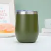 La taza de huevo de 12 oz más vendida de Amazon, taza con aislamiento al vacío de acero inoxidable 304 de doble capa, taza de huevo en forma de U pintada en spray