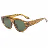 2024 Transfronterizo Nuevo Marco Grande Estilo Y2K Tendencia de Moda Gafas de Sol para Mujer Estilo Futuro Sesión de Fotos Callejera Gafas de Sol con Protección Solar Hombres