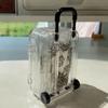Caixa de Armazenamento de Joias, Maleta Carrinho Ultra-Pequena, Rodas Retráteis, Mini Caixa Transparente Fofa Móvel, Enfeites de Fotografia Atacado