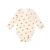 Mono de una pieza Aixixi para primavera y otoño, mameluco de manga larga sin capucha, saco de dormir y traje de gateo para bebé recién nacido de Clase A, fino y protector de abdomen