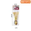 Amazon Transfronterizo Shangchao 6 Piezas Vajilla de Acero Inoxidable Cuchillo y Tenedor Cuchara Hotel Cuchillo y Tenedor para Steak Occidental Traje de 24 Piezas