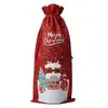 Nueva Bolsa de Arpillera con Cordón de Navidad Bolsa con Cordón para Fiesta Navideña Bolsa de Regalo para Vino Bolsa de Embalaje para Vino Tinto Champagne