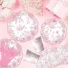 Plato de papel desechable flor rosa encaje de papel suministros para fiestas usar traje de vajilla desechable diseño del lugar