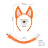Diadema de Zorro Gato Lindo Accesorios de Disfraz Halloween Adorno para la Cabeza de Animal Fiesta de Baile Festiva Accesorios para el Cabello de Cachorro